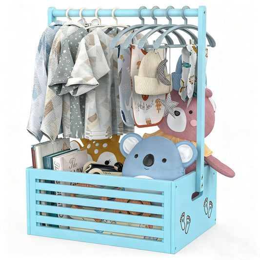 Multi-functional Bamboo Gift Basket - Big - Blue