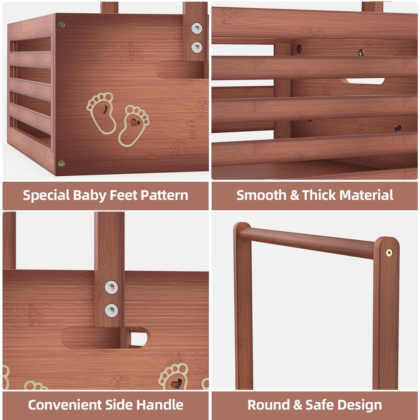 Multi-functional Bamboo Gift Basket - Big - Brown