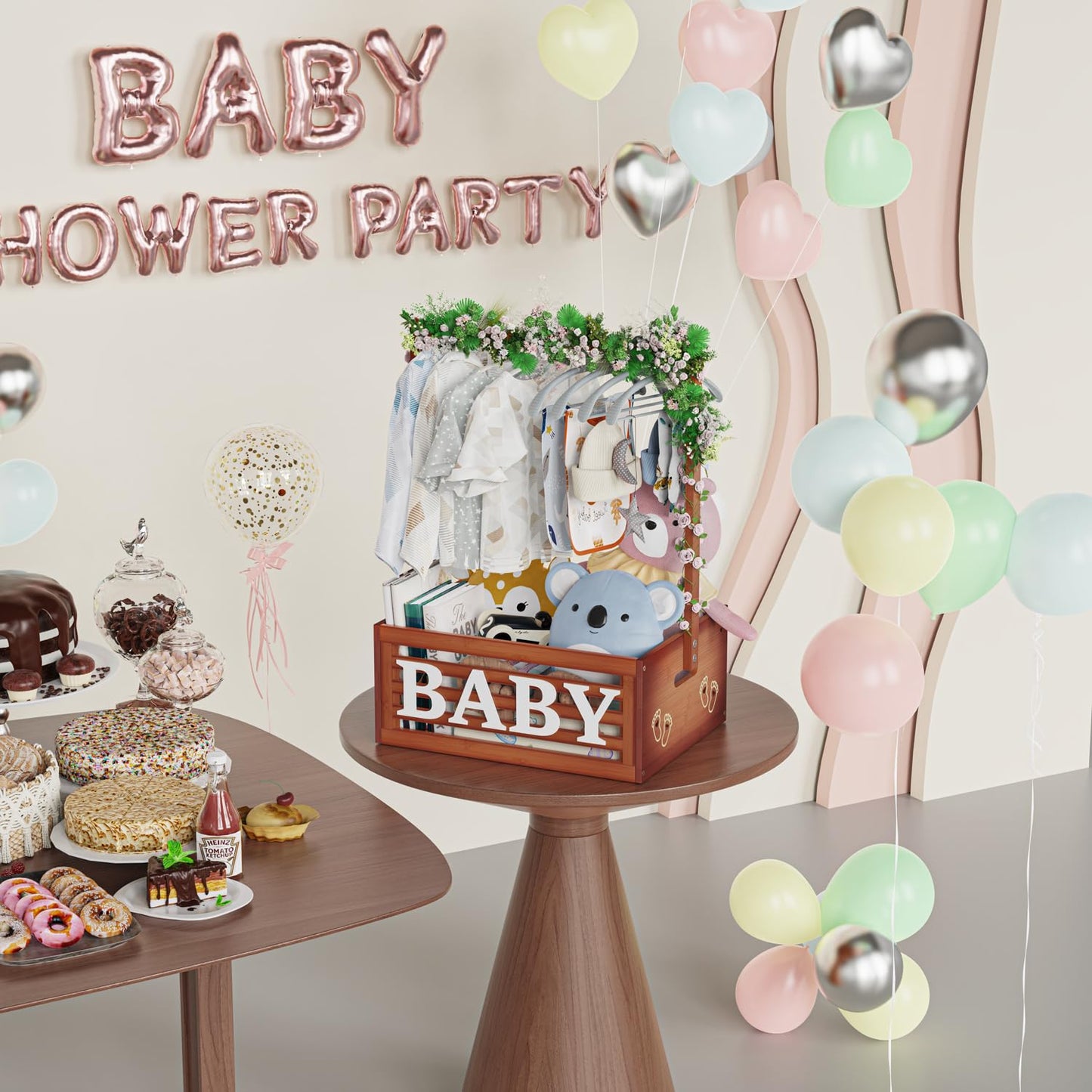 Multi-functional Bamboo Gift Basket - Big - Brown